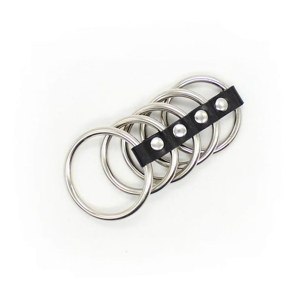 House of Dasein Stainless Steel Cock Ring Set 5 Piece Silver House of Dasein