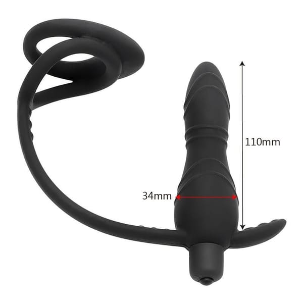 House Of Dasein Cock Ring Anal Vibrator Butt Plug Silicone Prostate Massager House of Dasein