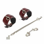 House of Dasein Genuine Leather Bondage Kit With Kitten Mask & Leash Silver House of Dasein