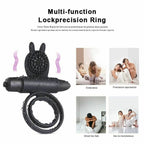 House of Dasein Vibrating Double Cock Ring Black House of Dasein