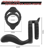 Silicone Vibrating Cock Ring With Ball Stretcher LOVVA