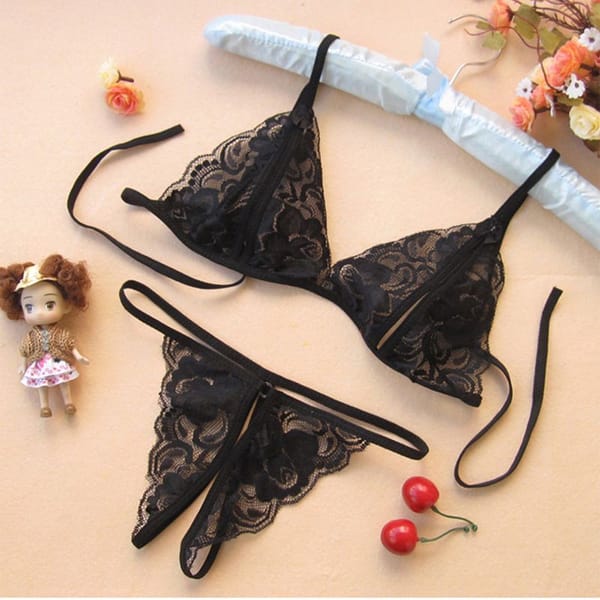 Yunfangyan Lace Bow Crotch T Panties Pink Free Size LOVVA Main image