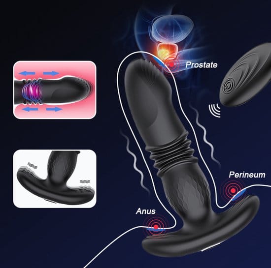 Does Not Apply Remote Control Wearable Vibrating Retractable Anal Plug LOVVA