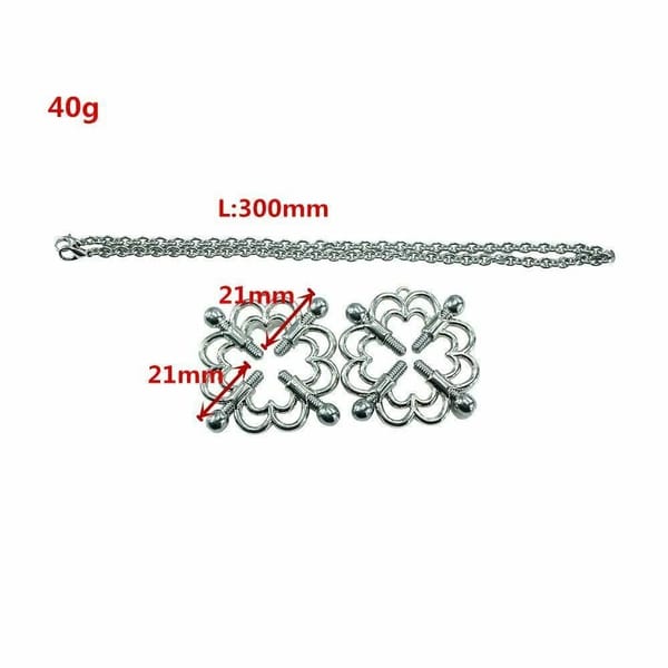 House Of Dasein Clover Nipple Clamps Silver House of Dasein
