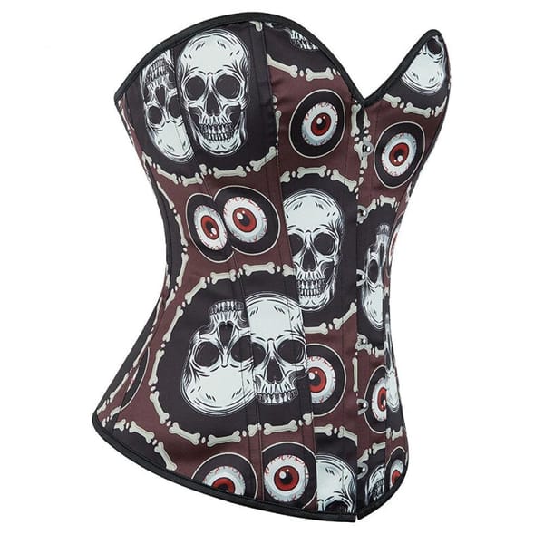 House Of Dasein Skull Print Corset House of Dasein