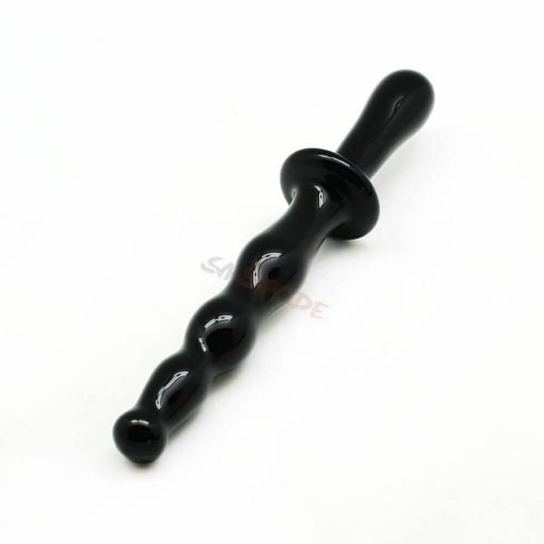 House of Dasein Double Ended Glass Dildo & Anal Beads Black House of Dasein