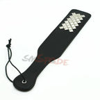 House of Dasein Studded Faux Leather Spanking Paddle Black House of Dasein