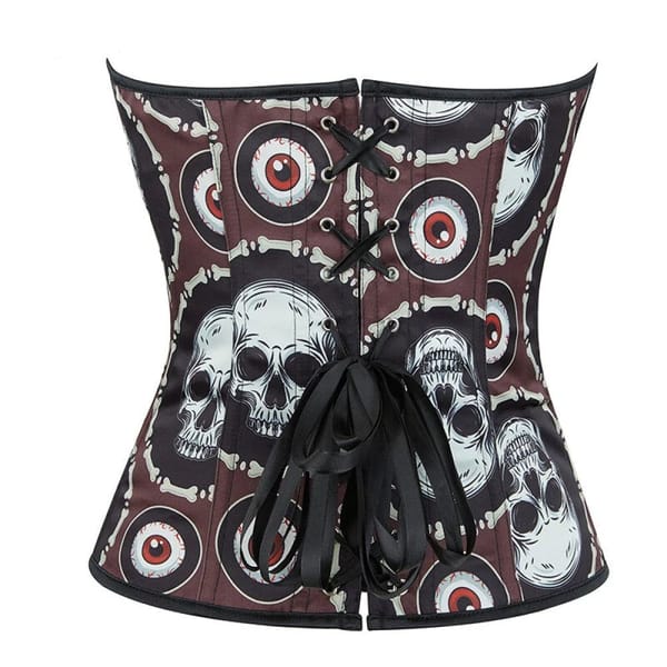 House Of Dasein Skull Print Corset House of Dasein