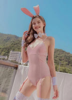 House Of Dasein Velvet Bunny Costume Pink House of Dasein
