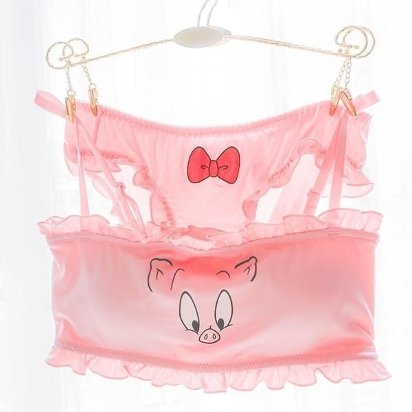 House Of Dasein Little Piggy Lingerie Set Pink House of Dasein