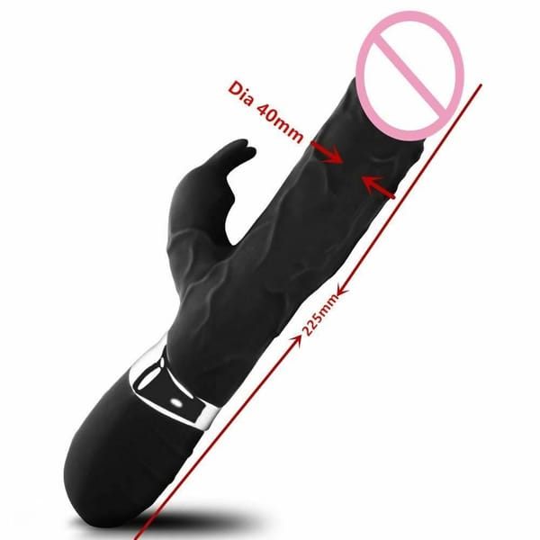 House Of Dasein Rabbit Dildo Vibrator Black House of Dasein