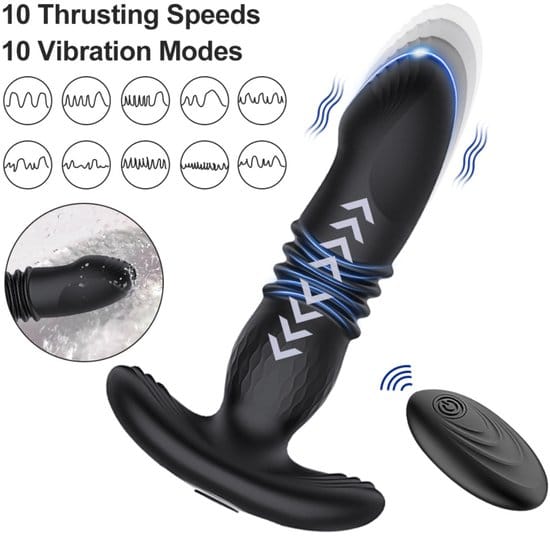 Does Not Apply Remote Control Wearable Vibrating Retractable Anal Plug LOVVA
