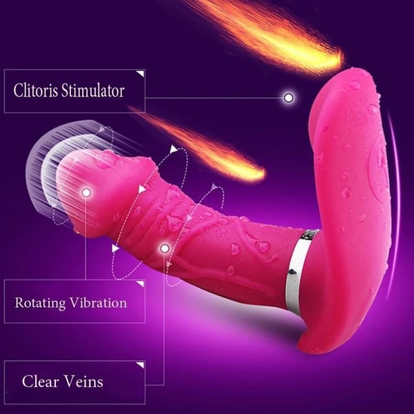 House Of Dasein Wireless Butterfly Wearable Vibrator With Remote Control Pink House of Dasein