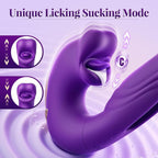 3 in 1 Tongue Licking G Spot Vibrator Purple LOVVA