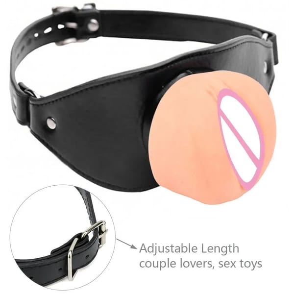 House Of Dasein Bondage Belt Latex Mouth Gag With Flexible Dildo Plug BDSM Restraint House of Dasein