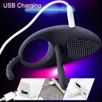 House Of Dasein Black Vibrating Cock Ring Anal Beads Butt Plug Clitoral Stimulator Couples Vibrator Black House of Dasein