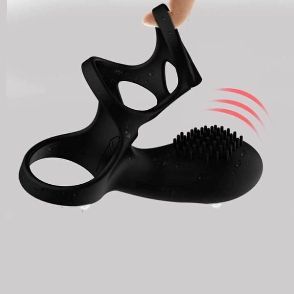 House of Dasein Triple Vibrating Cock Ring Black House of Dasein