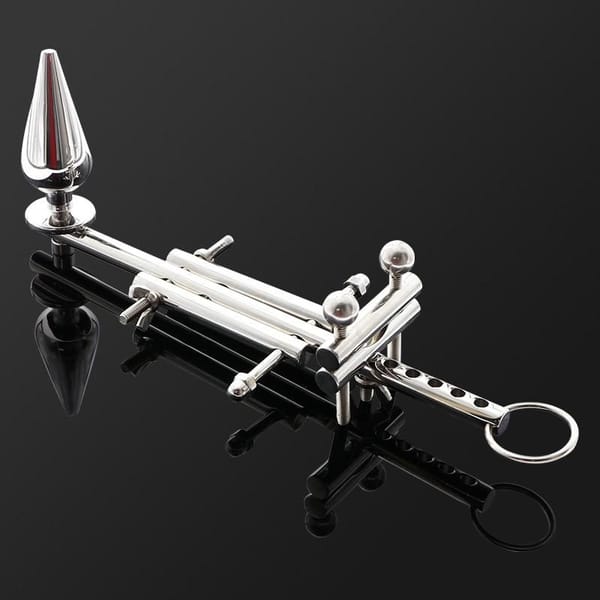 House Of Dasein Ultimate Locking Chastity Anal Plug Silver House of Dasein
