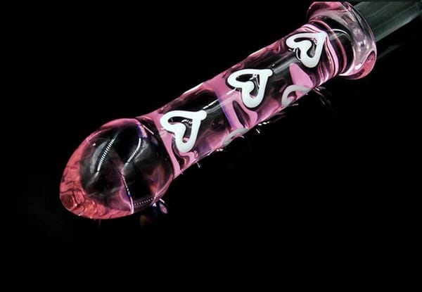 House Of Dasein Double Ended Pink Heart Glass Dildo Pink House of Dasein