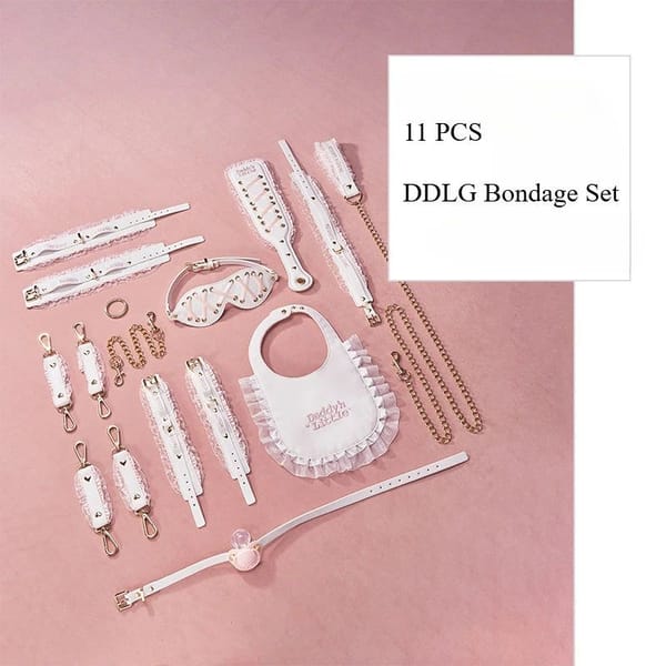 House Of Dasein DDLG Bondage Set Lace Shackles Foot Cuffs Handcuffs Mouth Gag House of Dasein