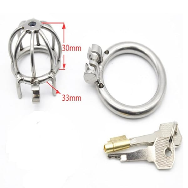 Stainless Steel Male Chastity Cage With Spikes 40mm Secondary image