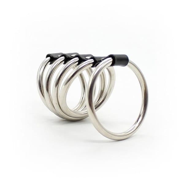 House of Dasein Stainless Steel Cock Ring Set 5 Piece Silver House of Dasein