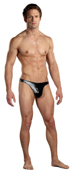 Male Power Classic Stretchy Mens Thong Black Male Power
