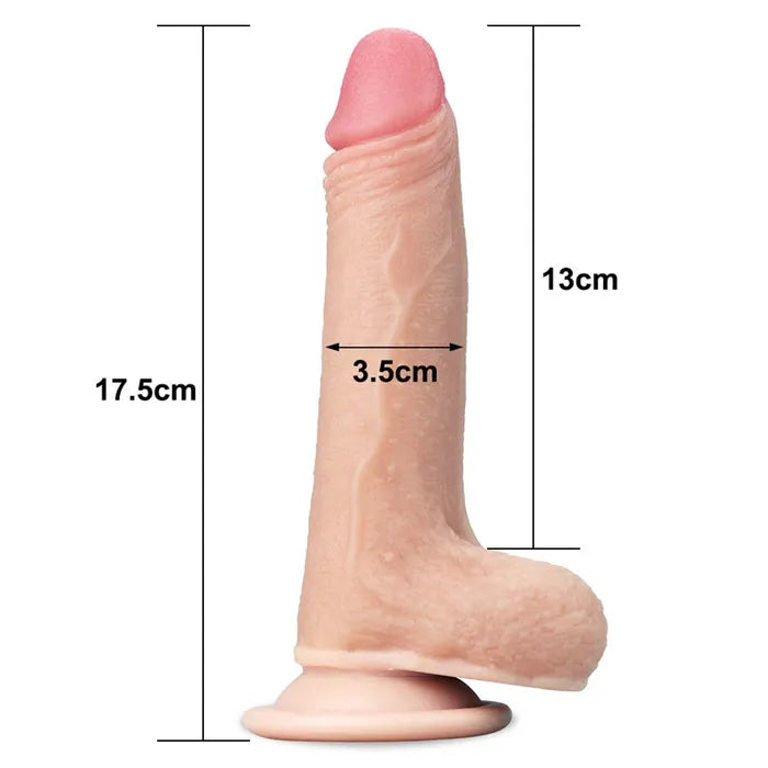 Lovetoy Sliding Skin Dual Layer Dong With Flexible Skin Flesh Lovetoy Main image