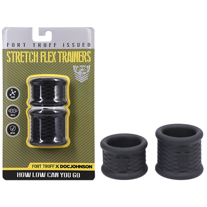 Doc Johnson Fort Troff Stretch Flex Trainers Ball Stretchers Set of 2 Black