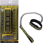 Doc Johnson Fort Troff Tactical Collar & Leash Restraint Black / Green Doc Johnson