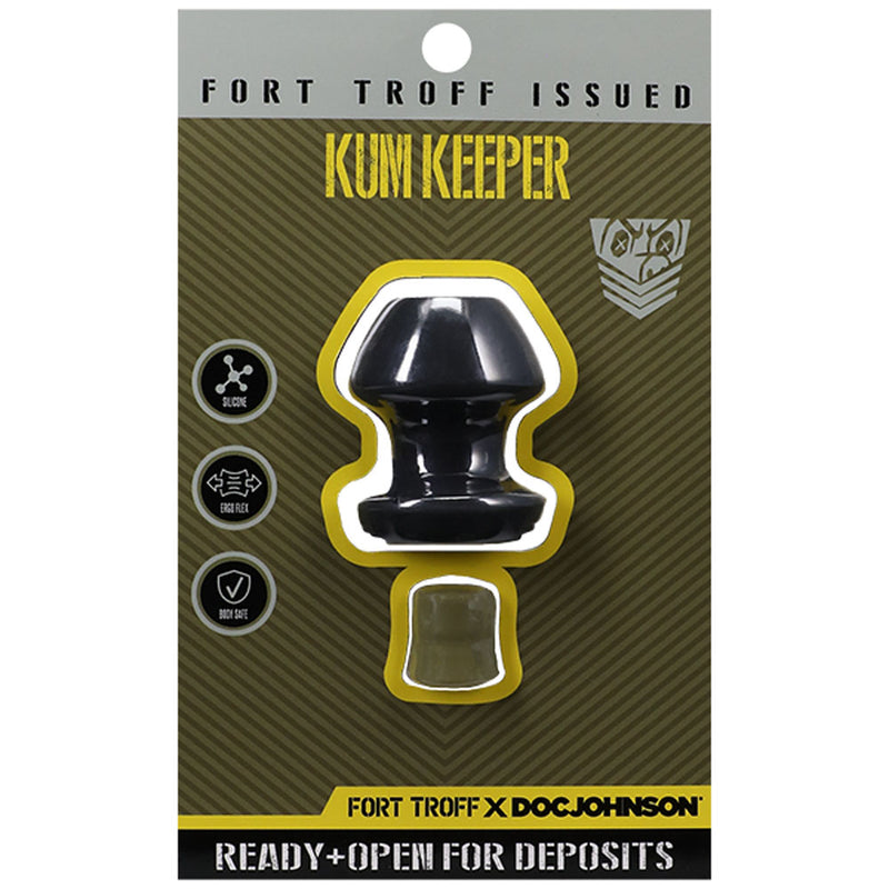 Doc Johnson Fort Troff Kum Keeper Hollow Butt Plug With Removeable Stopper Black