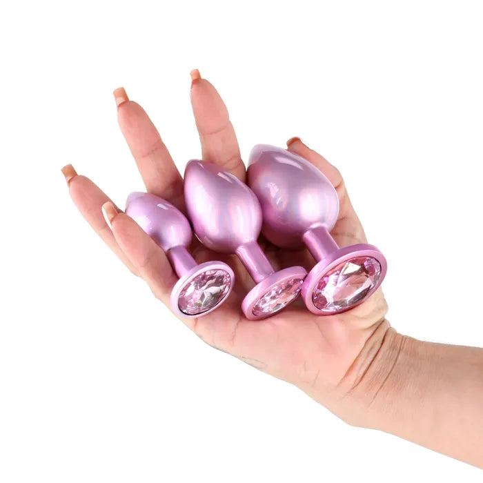 NS Novelties Rear Assets Trainer Kit Metallic Butt Plugs Set Of 3 Sizes NS Novelties Main image