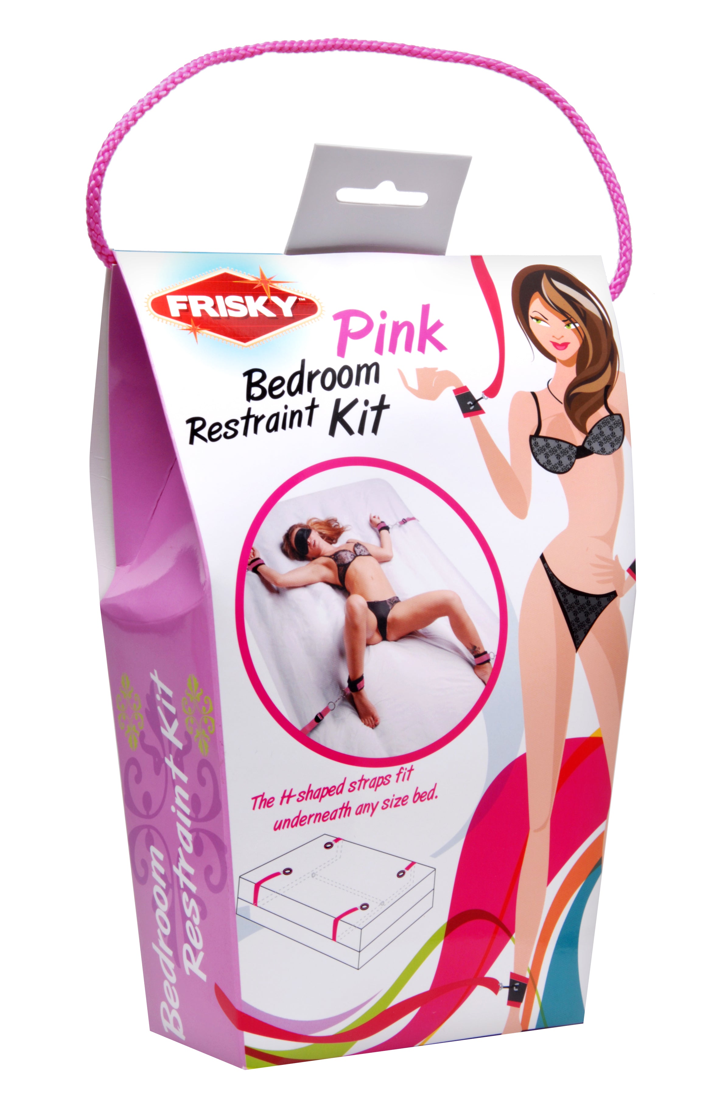 XR Brands Frisky Bedroom Fetish Play Restraint Kit Pink Main image