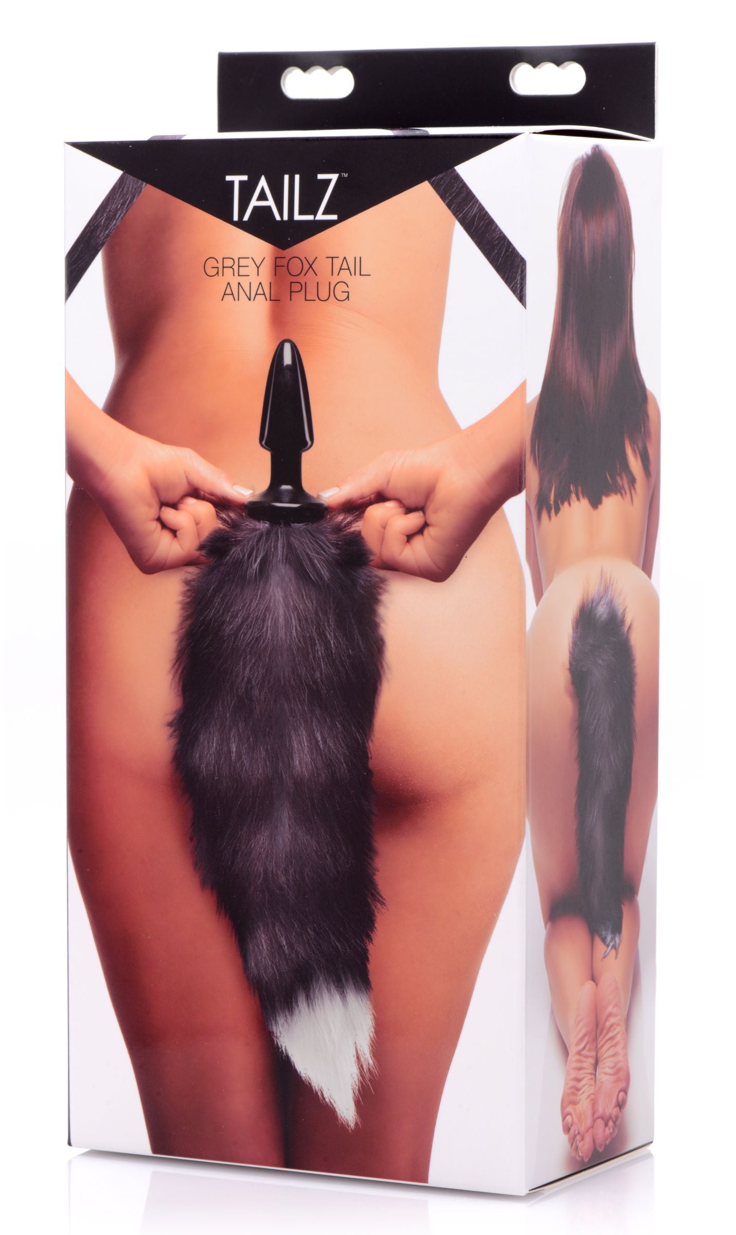 XR Brands Tailz Ultra Sexy Fox Tail Anal Plug Grey Main image
