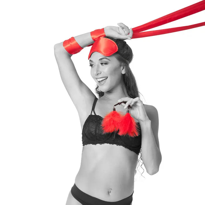 Sex & Mischief Amor Bondage Beginner Kit 5 Piece Set Red Sportsheets