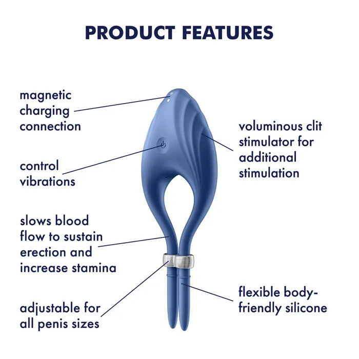 Satisfyer Duelist Vibrating Adjustable Lasso Cock Ring Secondary image