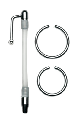 XR Brands Master Series Inertia Flexible Cum Thru Penis Plug Secondary image