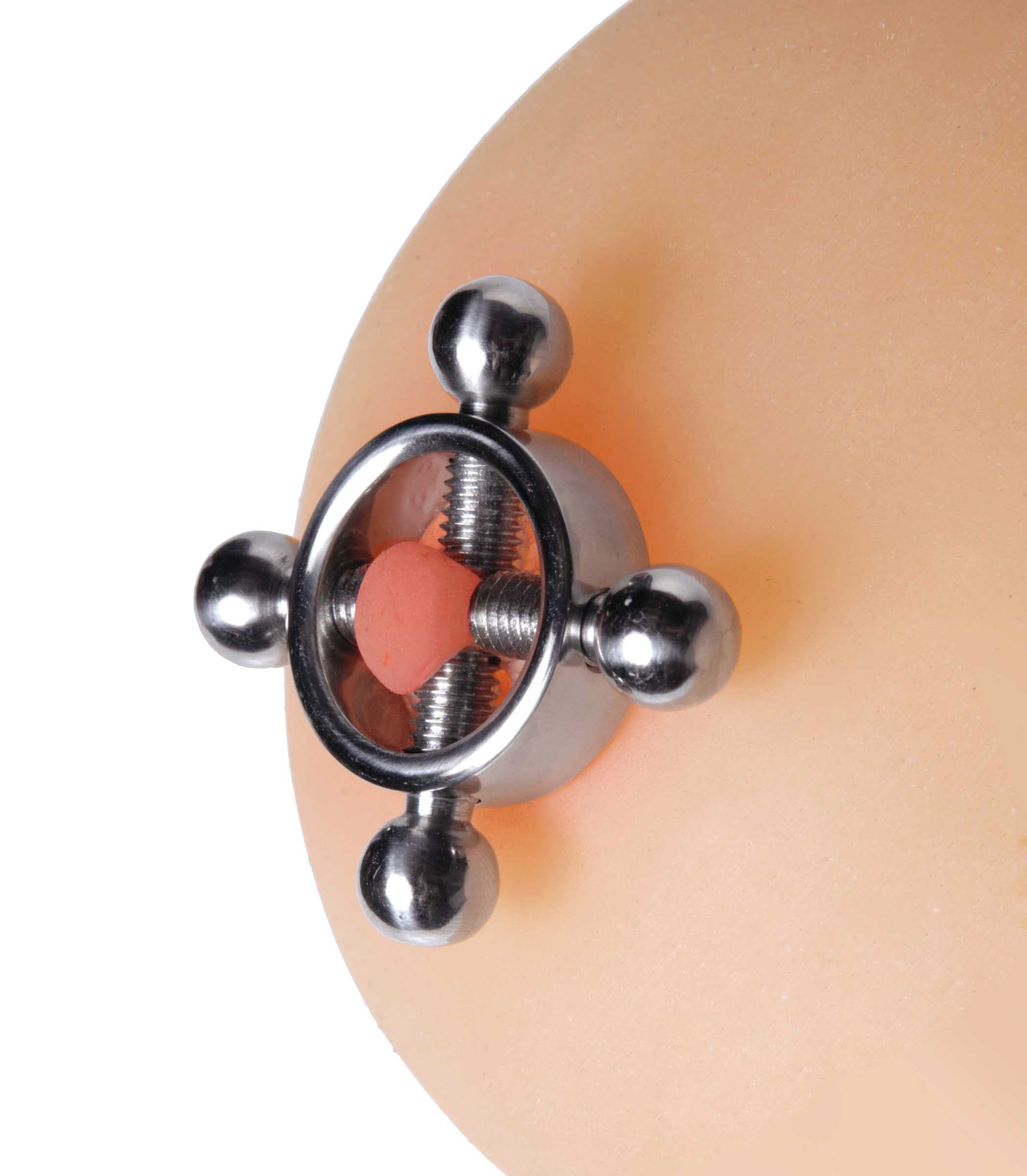 XR Brands Rings Of Fire Stainless Steel Nipple Press Set Secondary image