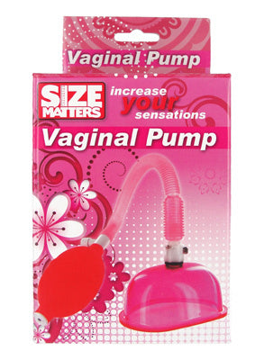 XR Brands Size Matters Vaginal Pump & Cup Set Pink