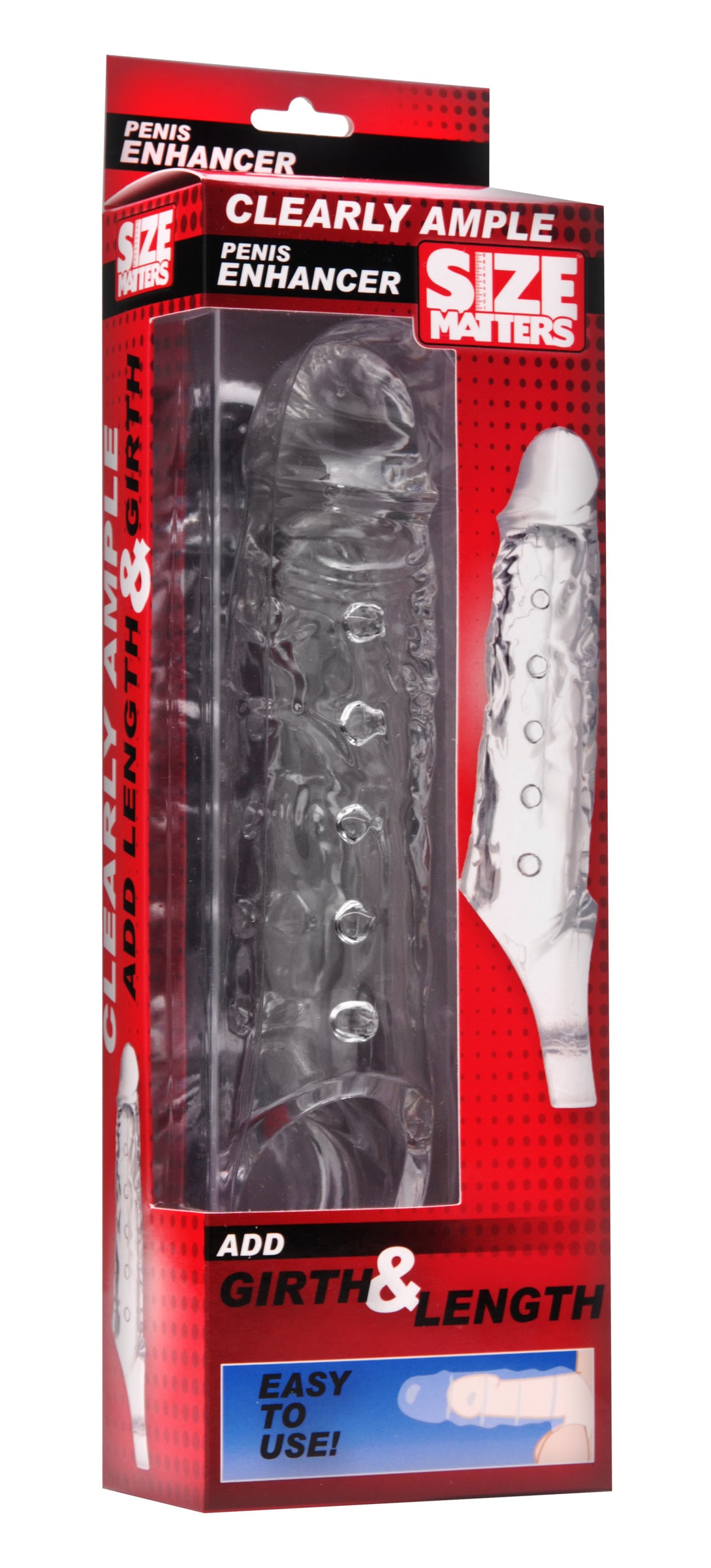 XR Brands Size Matters Clearly Ample Penis Enhancer Sheath Main image