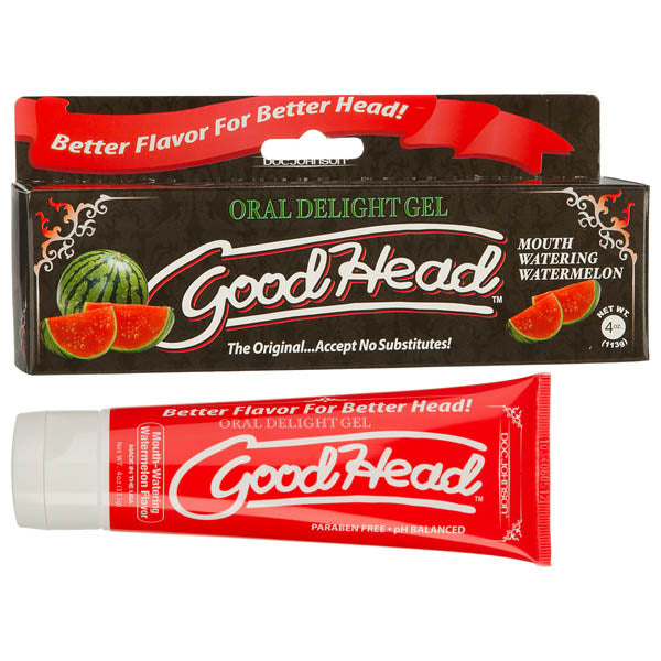 Doc Johnson GoodHead Oral Delight Gel Watermelon Flavoured Oral Sex Lotion 113g Tube