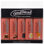Doc Johnson GoodHead Oral Delight Desserts Flavoured Oral Gels Set of 5 x 30ml Bottles Doc Johnson