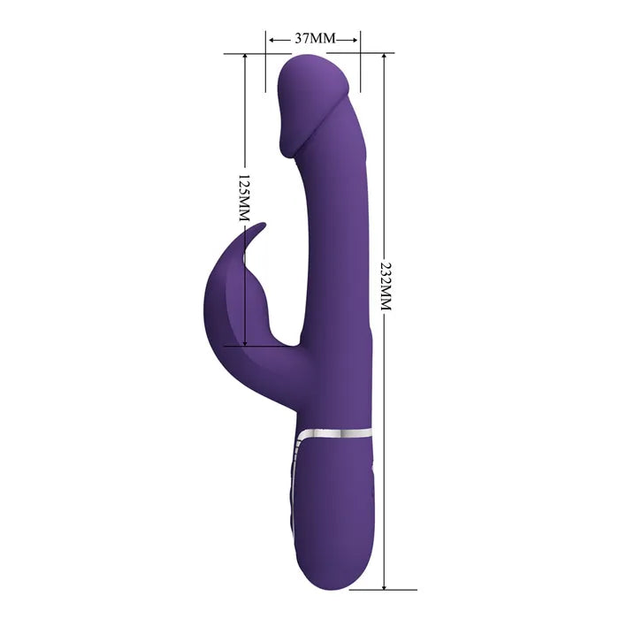 Party Up DAVID Swinging USB Rechargeable Rabbit Vibrator With Flicking Arm 23.2cm Party Up
