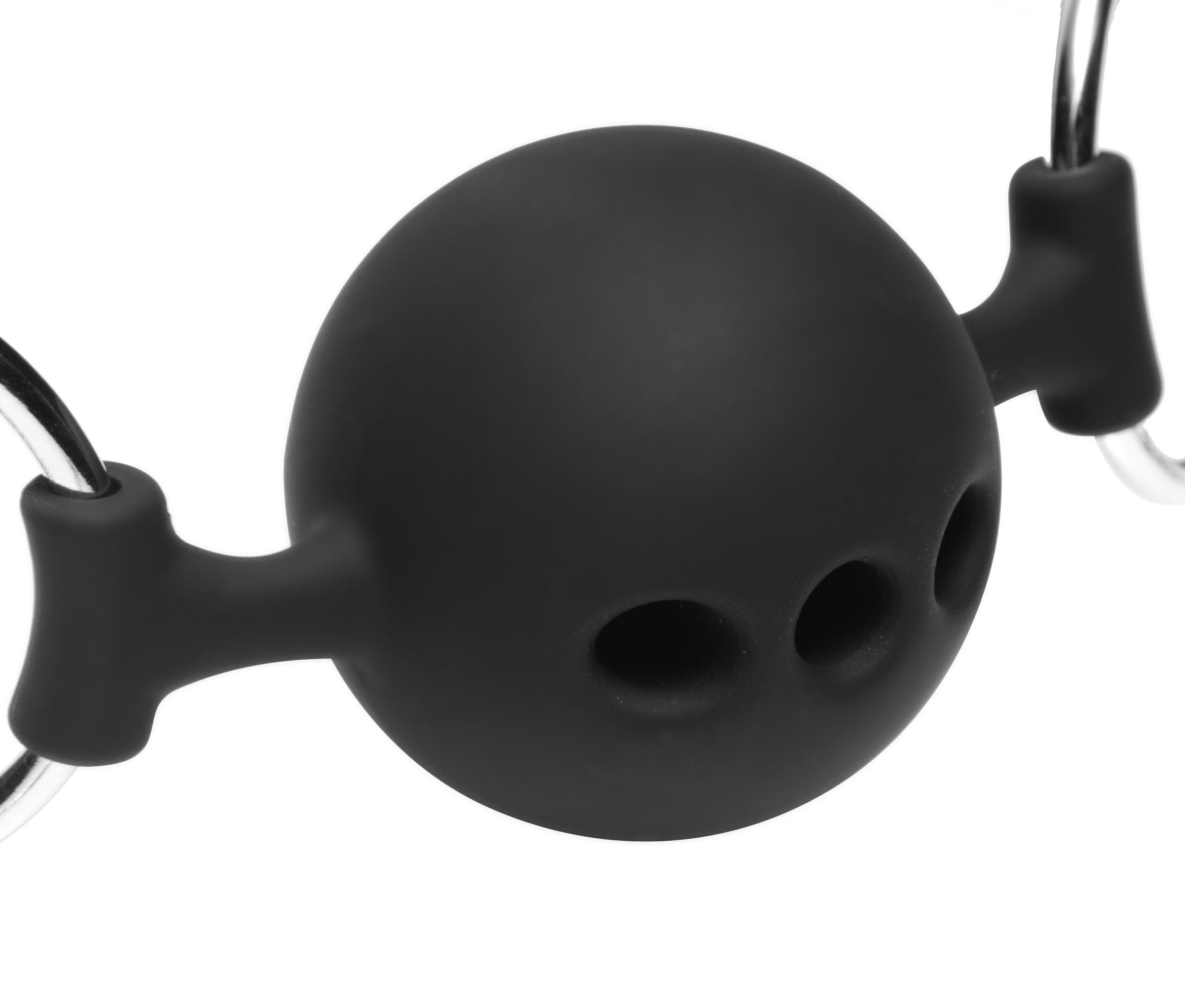 XR Brands Hinder Breathable Silicone Ball Gag With Nipple Clamps