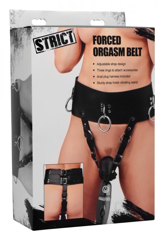 XR Brands Strict Forced Orgasm Wand Holder Bondage Belt