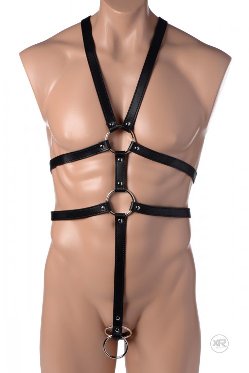 XR Brands Strict Male Full Body Bondage Play Harness Secondary image