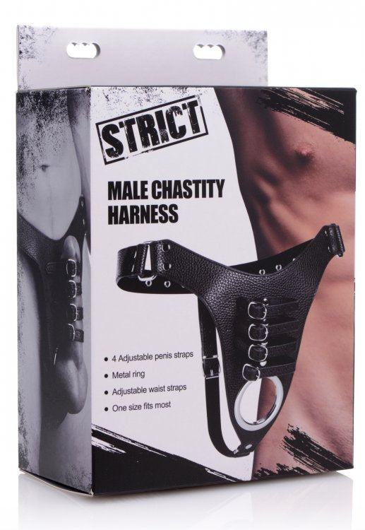 XR Brands Strict Male Chastity Harness Main image