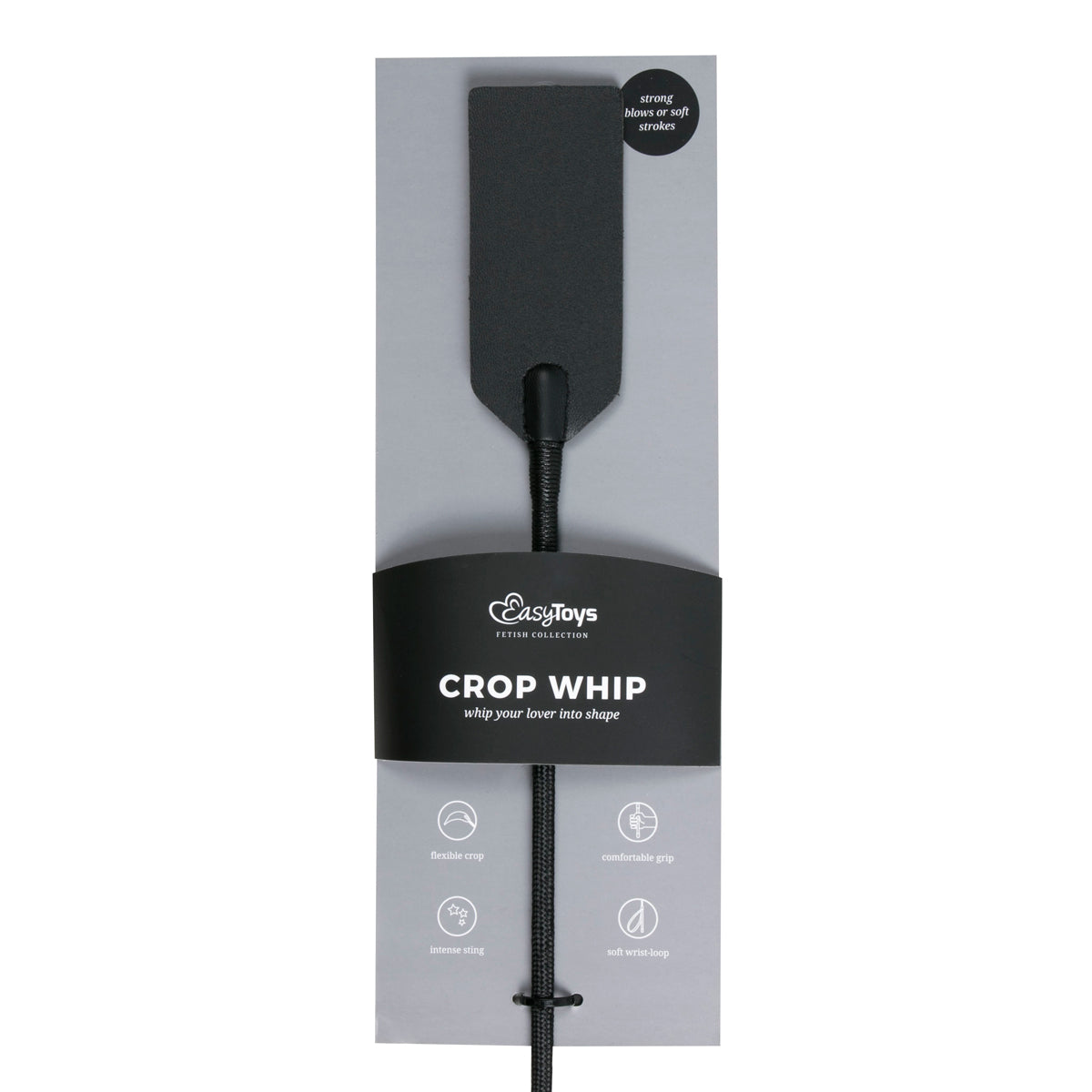 Easy Toys Fetish Collection Rectangle BDSM Crop Whip Black