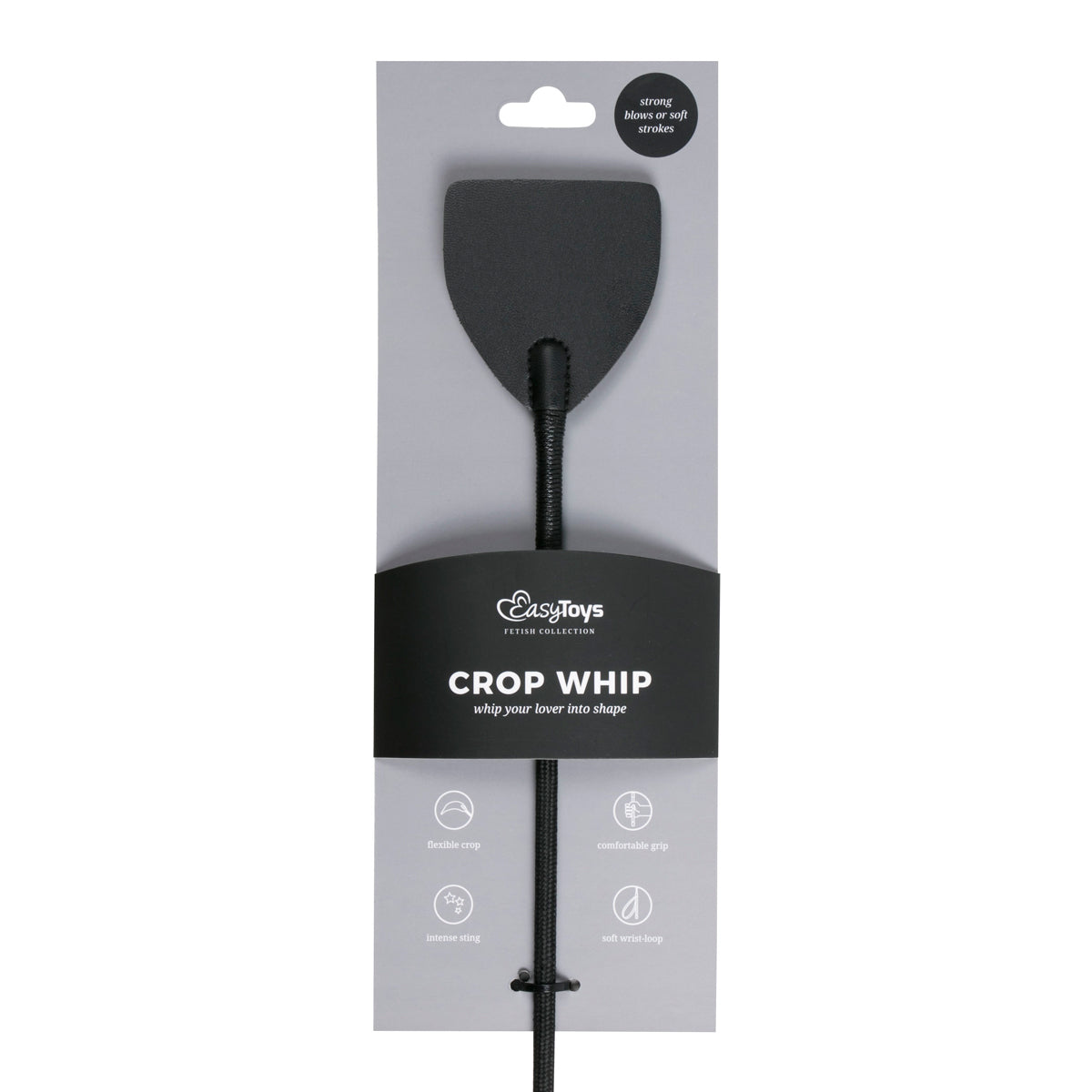 Easy Toys Fetish Collection Wide Crop Bondage Whip Black