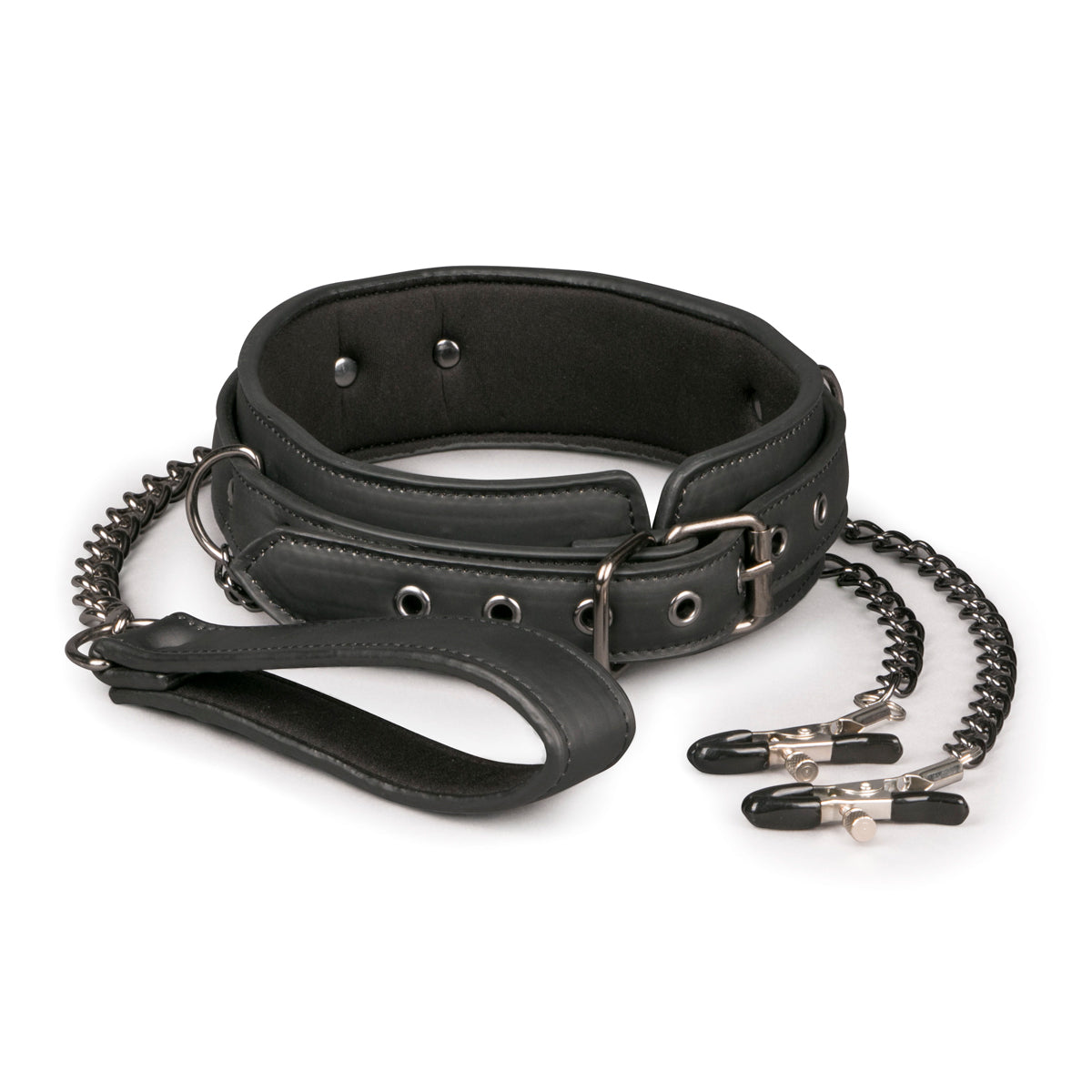 Easy Toys Fetish Collection Bondage Collar With Nipple Chains Main image